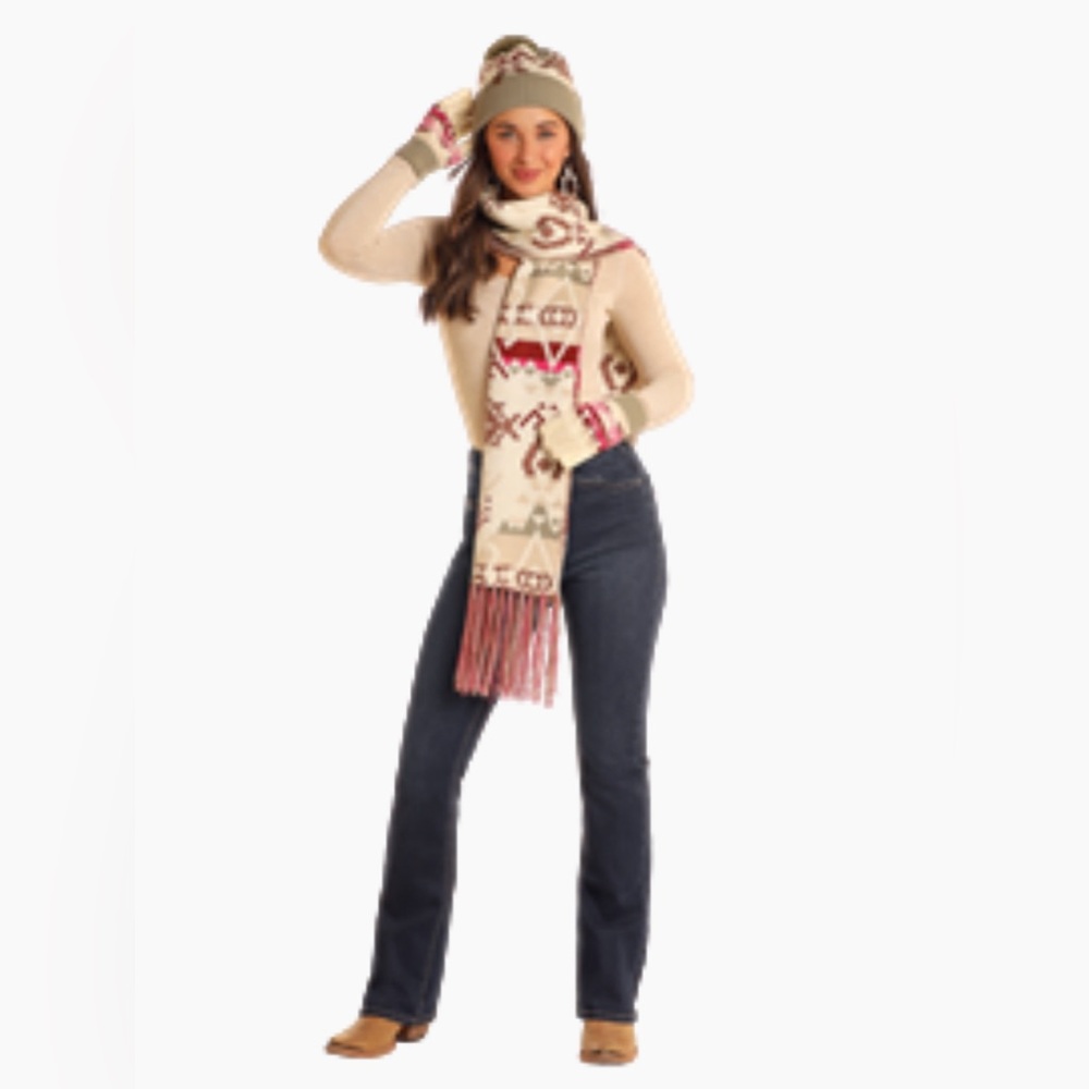 WOMEN'S ROCK & ROLL AZTEC SCARF SET